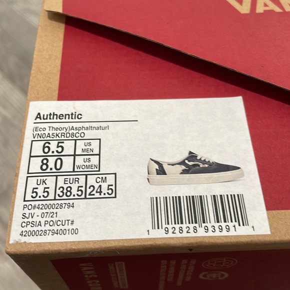 NWT Old Skool VANS - ECO THEORY size 6.5Men/ 8 Women - Picture 2 of 7